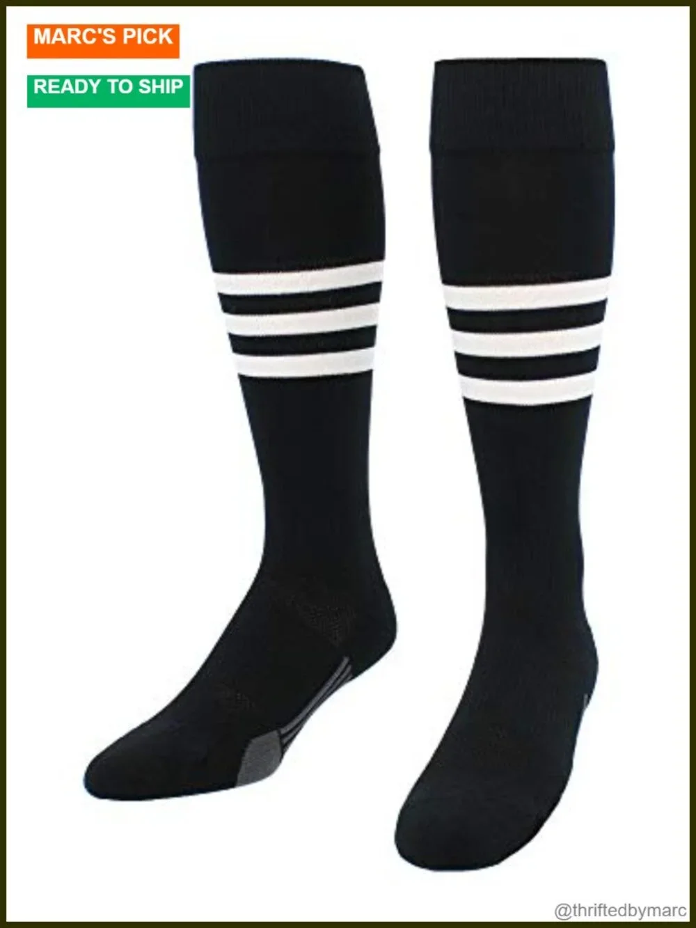 USA Made Over the Calf Striped Baseball & Softball Socks - Youth to Adult
